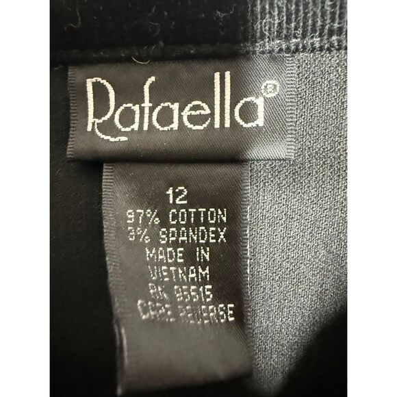 Rafaella Black Corduroy Stretch Button Down Jacket Size 12 - Picture 3 of 9